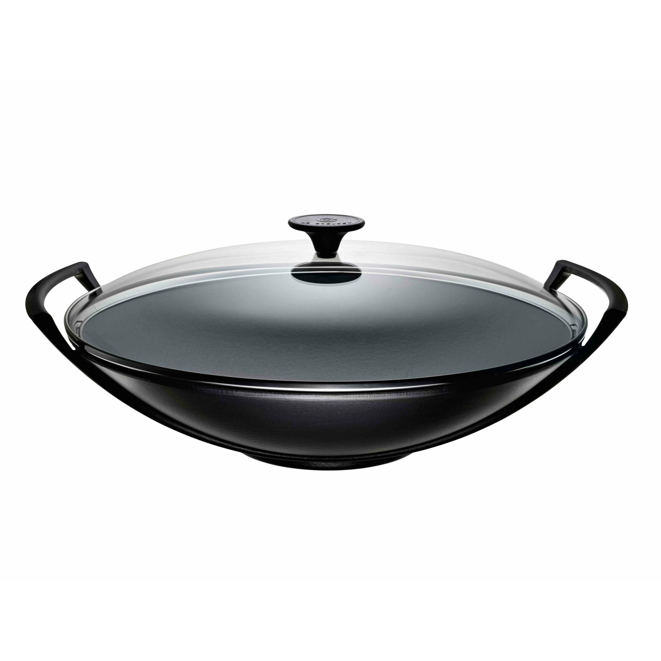 Le Creuset wok með glerlok 36 cm, svart