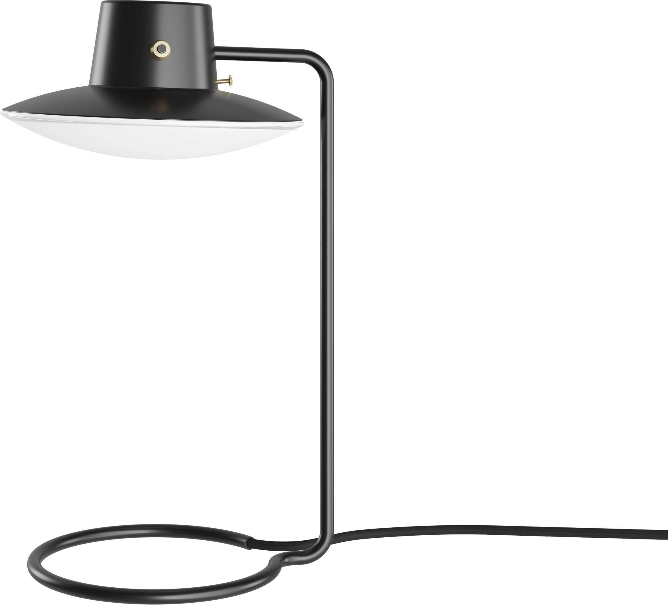 Louis Poulsen Aj Oxford Table Lamp Metal Black/Opal Glass ø 41 Cm