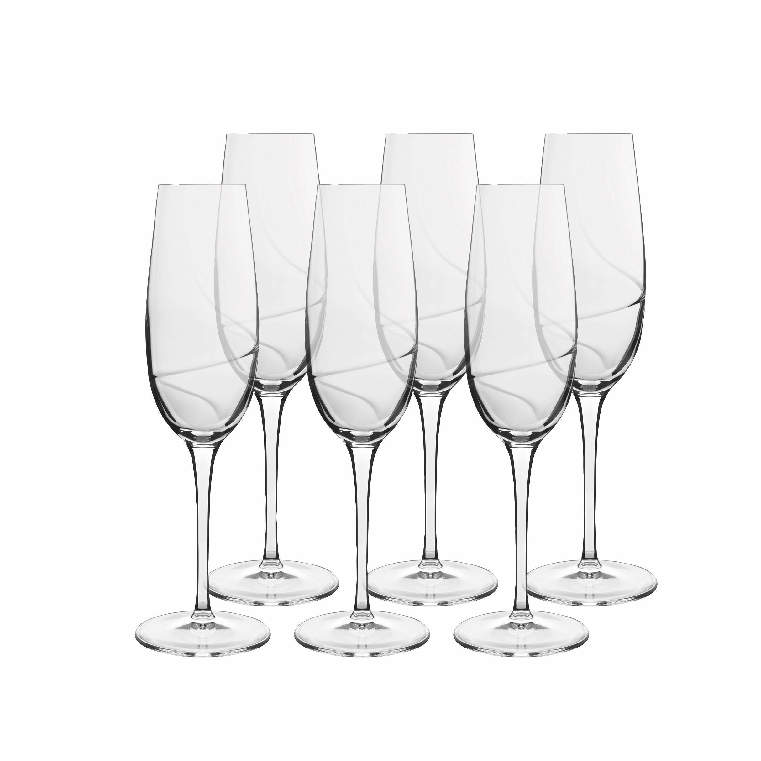 Luigi Bormioli Aero Champagne Glass, sæt på 6