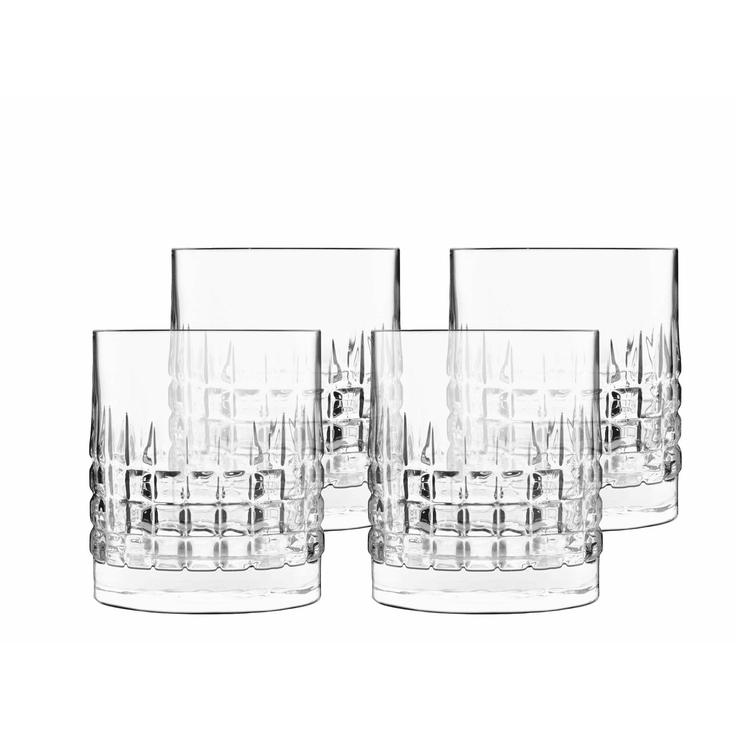 Luigi Bormioli混合物学Charme Water Glass/Whiskey Glass，4套4