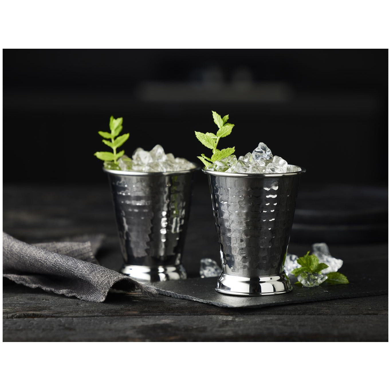 Lyngby Glas Mint Julep Cup Silver, 2 pezzi.