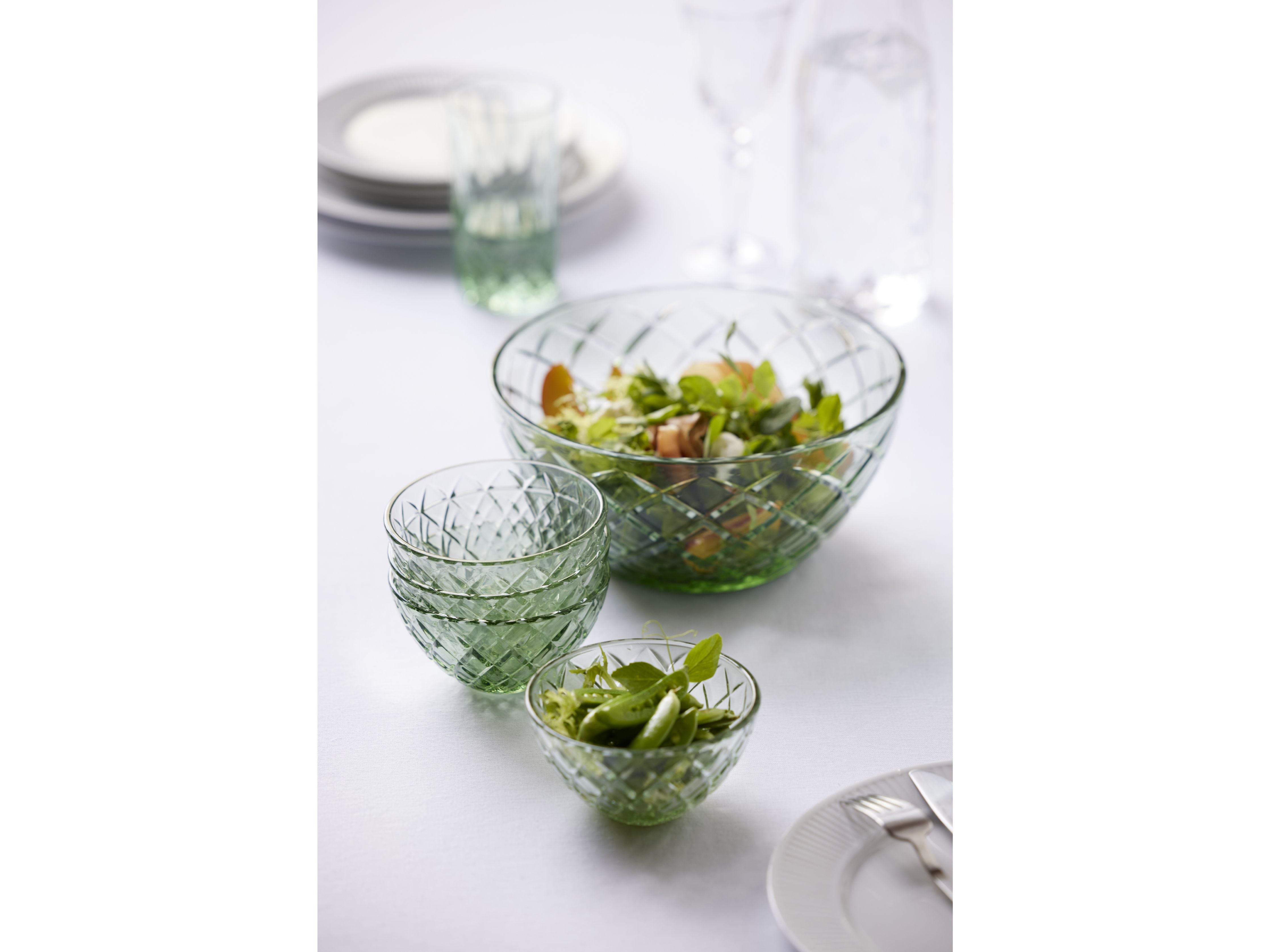 Lyngby Glas Sorrento Salad Bowl, grønn