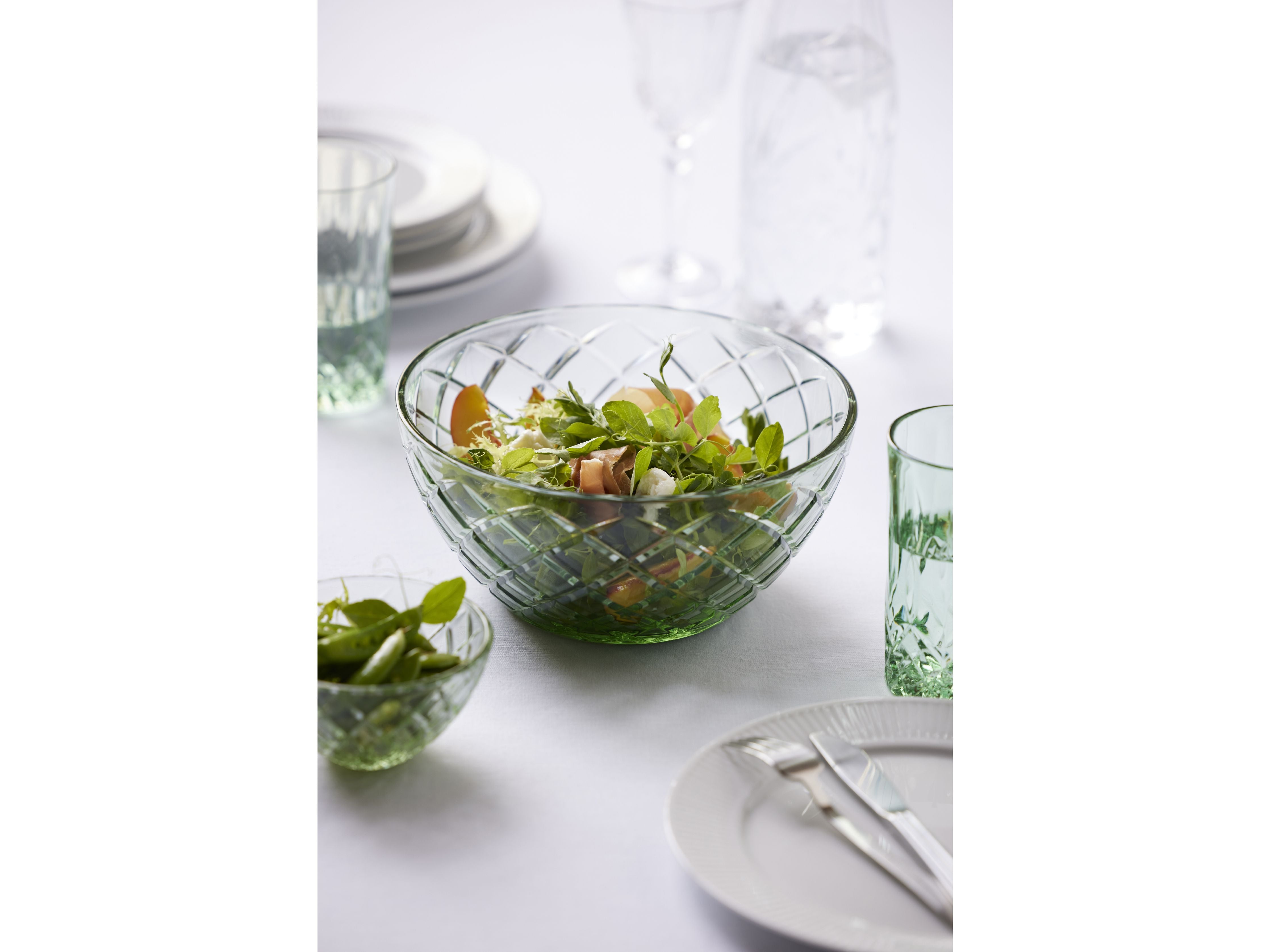 Lyngby Glas Salad Bowl Sorrento, vert