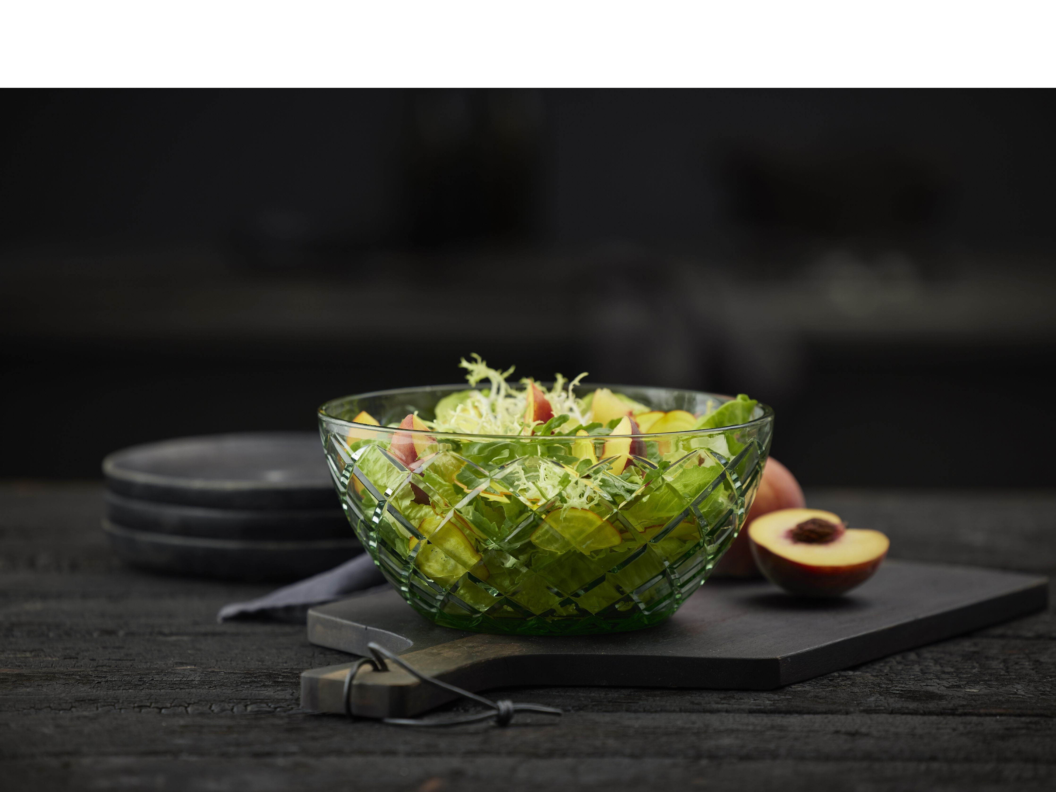 Lyngby Glas Sorrento Salad Bowl, Green