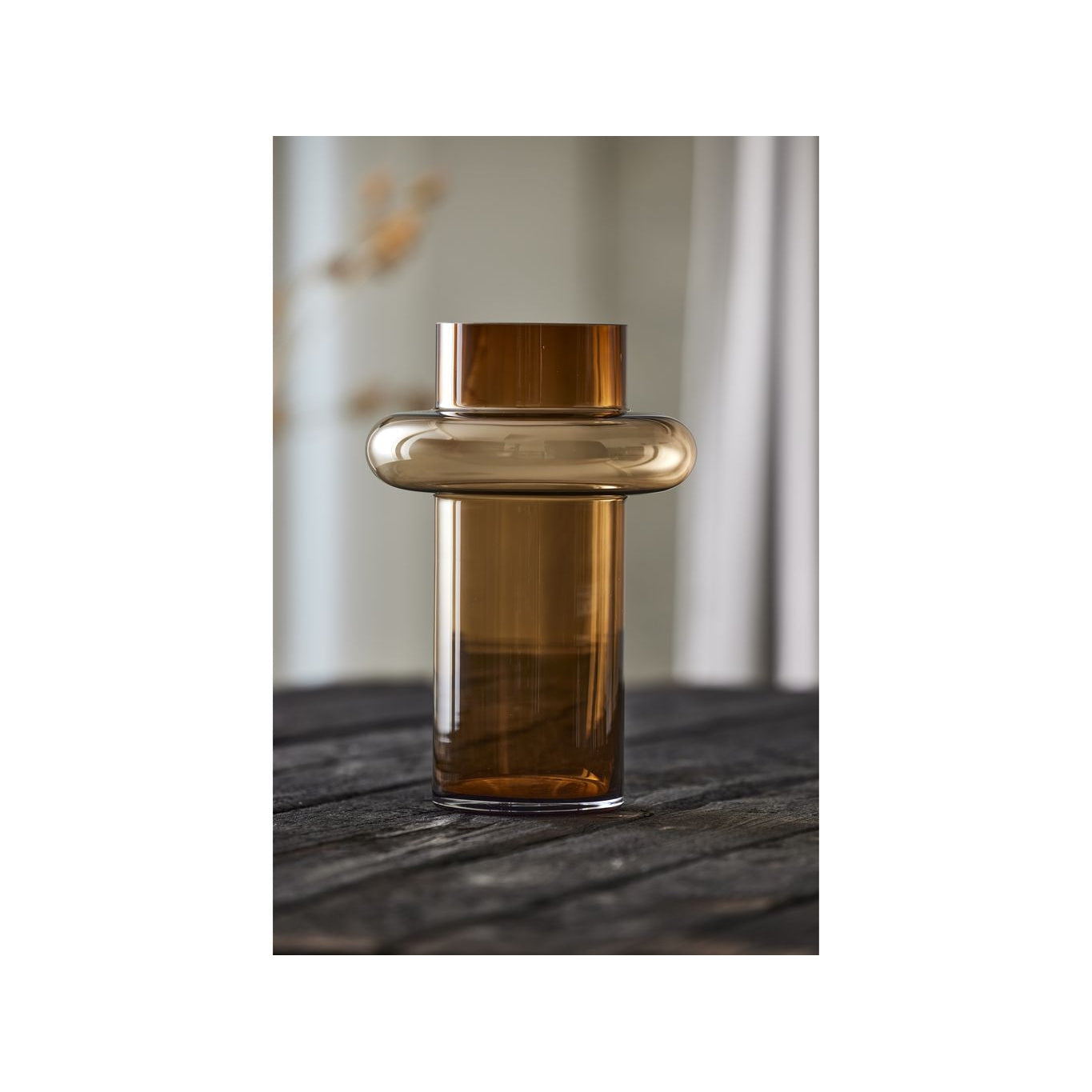 Lyngby Glas Tube Vase H: 30 cm, ambra