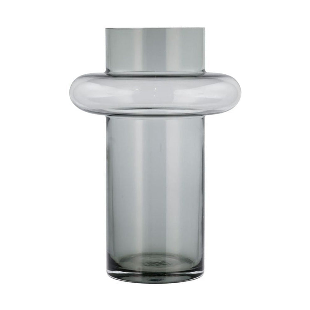 Lyngby Glas Tube Vase H: 30 cm, røyk