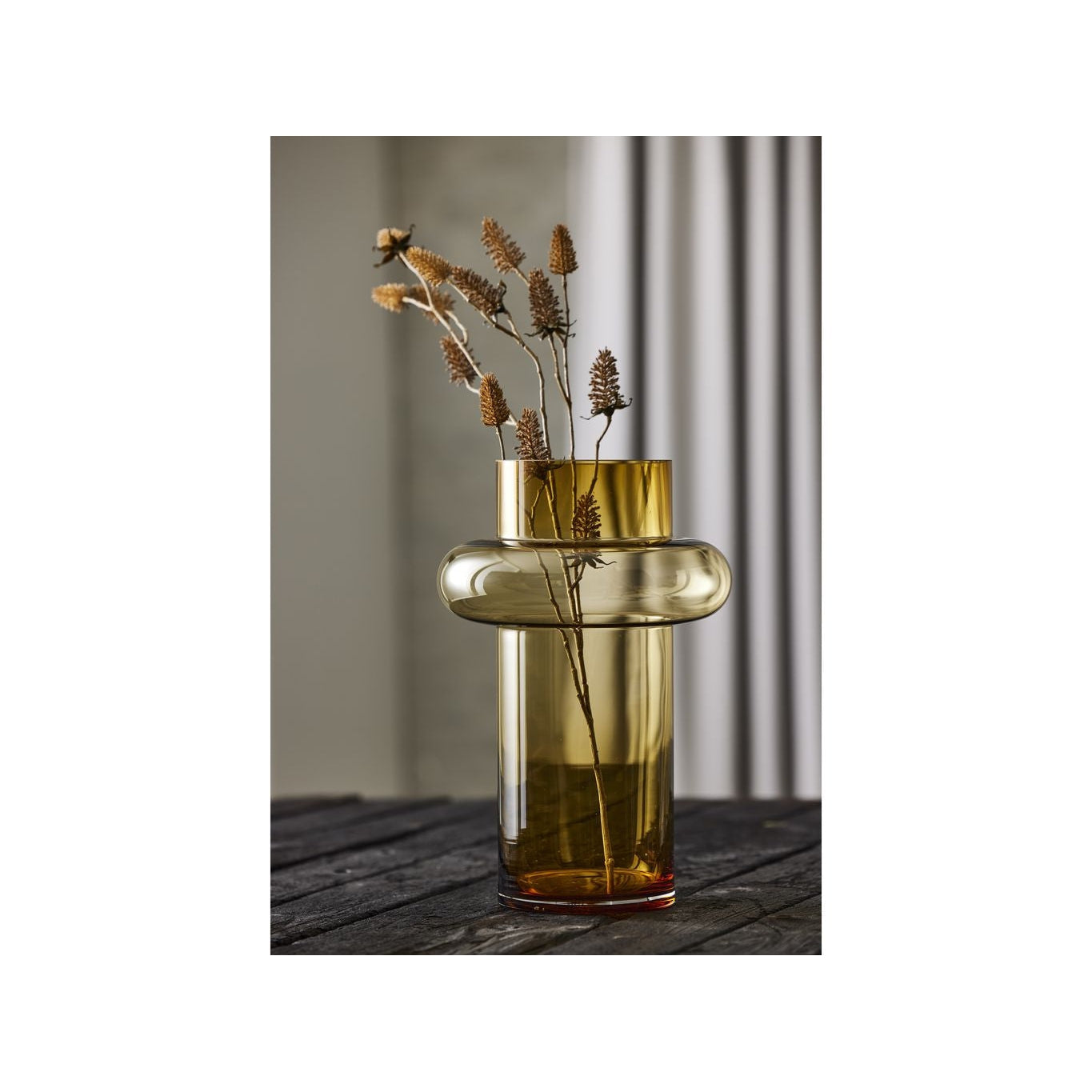 Lyngby Glas Tube Vase H: 40 cm, ambra