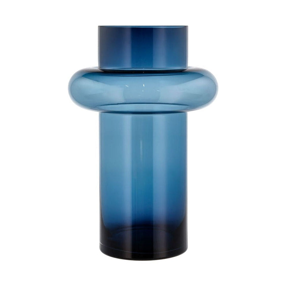 Lyngby Glas Tube Vase H: 40 cm, mörkblå