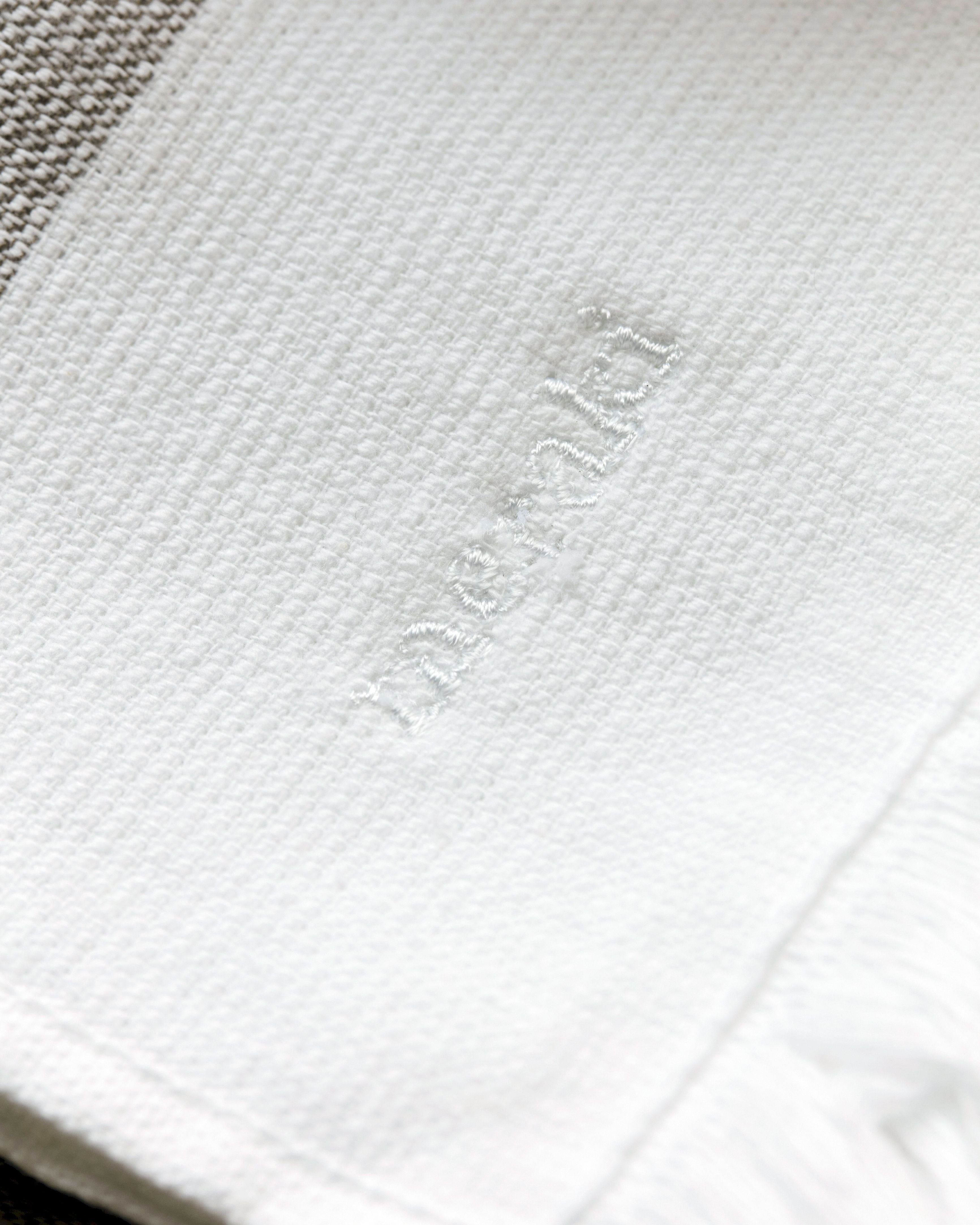 Meraki Barbarum Towel 100x180 Cm, White And Brown Stripes