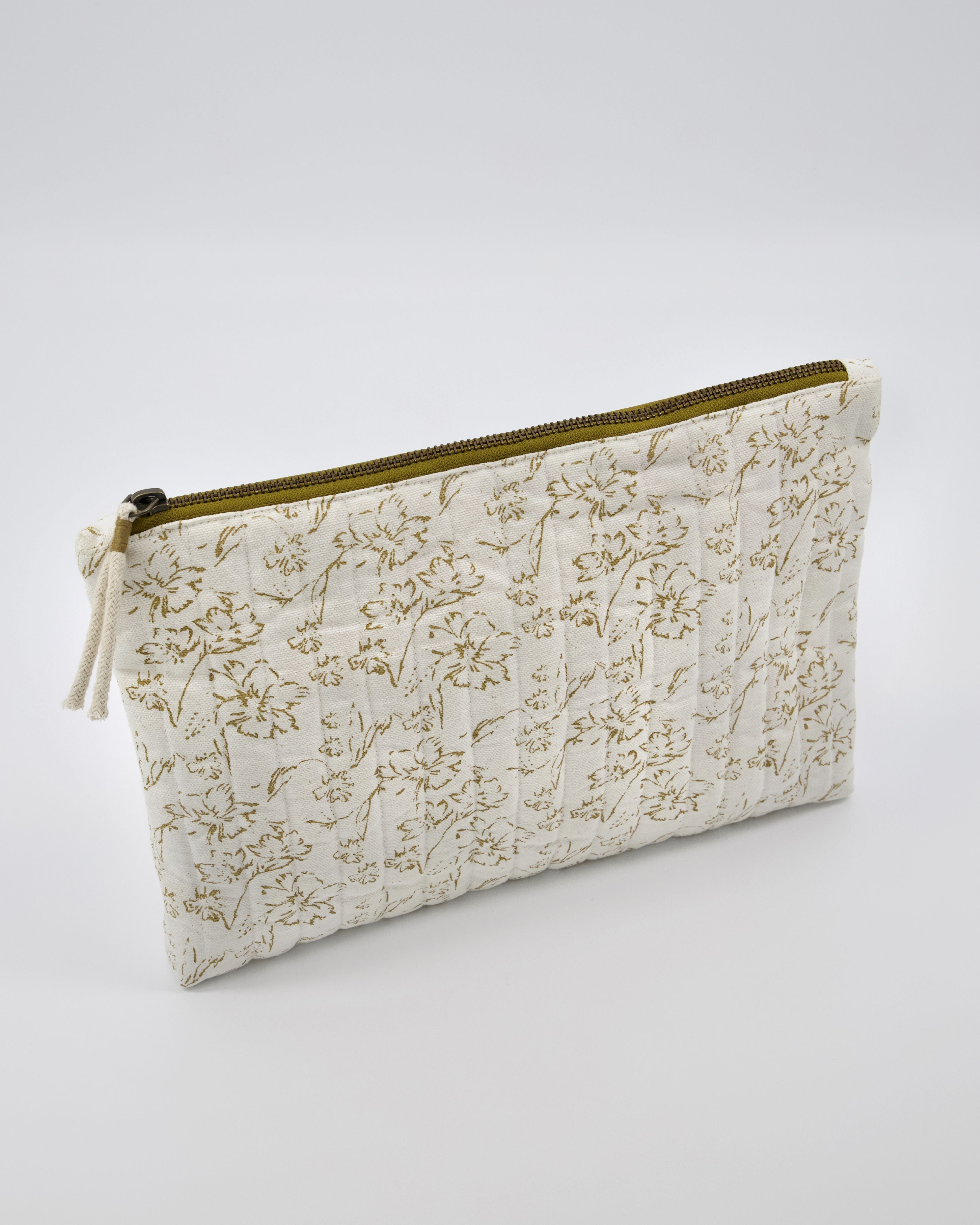 Meraki Kosmetisk väska 31x21 cm, grädde och senapsgul