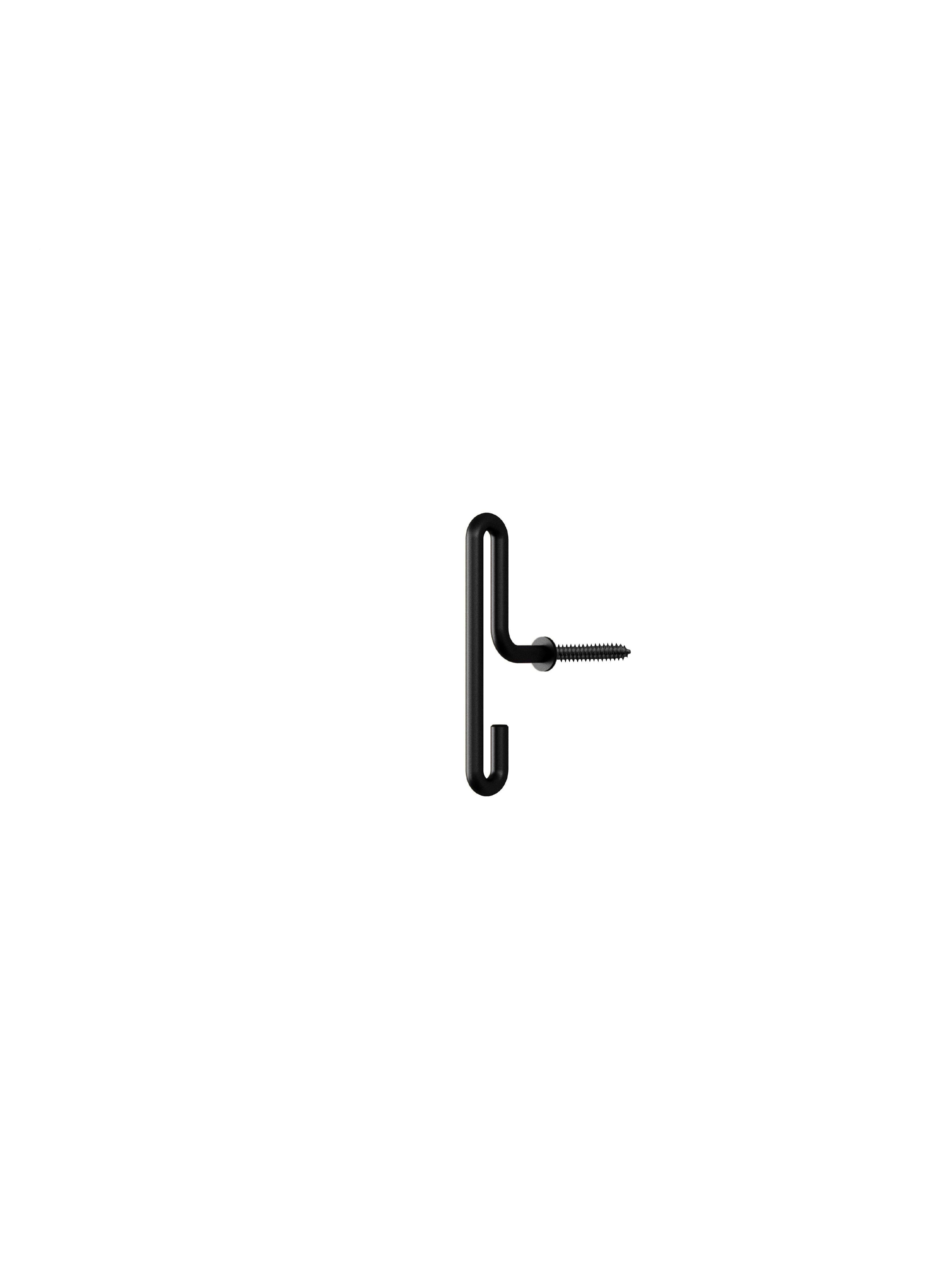 Moebe Wall Hook 2 PC。小，黑色