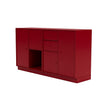 Sideboard della coppia del Montana con plinto da 7 cm, rosso barbabietola