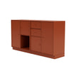 Sideboard della coppia del Montana con plinto da 7 cm, Hokkaido Brown