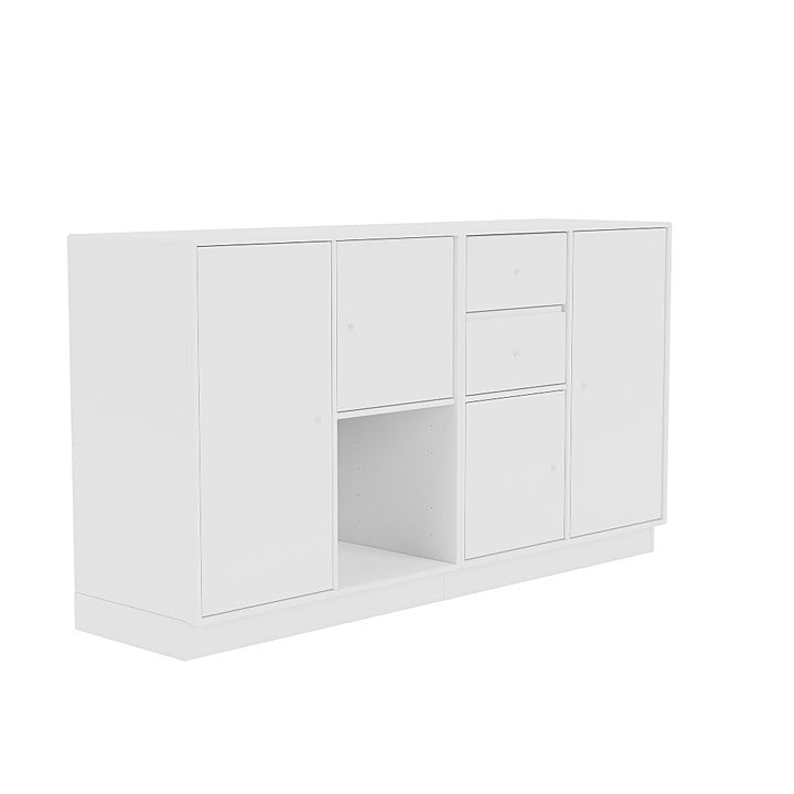 Sideboard della coppia del Montana con plinto da 7 cm, nuovo bianco