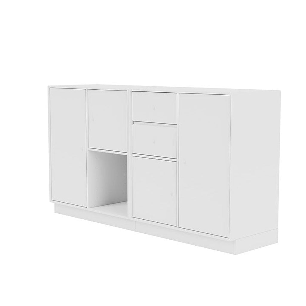 Sideboard della coppia del Montana con plinto da 7 cm, nuovo bianco