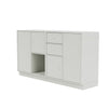 Sideboard della coppia del Montana con plinto da 7 cm, bianco nordico