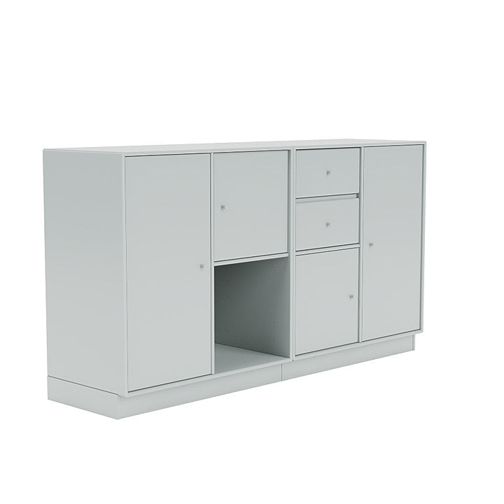 Sideboard della coppia del Montana con plinto da 7 cm, grigio Oyster