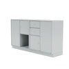 Sideboard della coppia del Montana con plinto da 7 cm, grigio Oyster