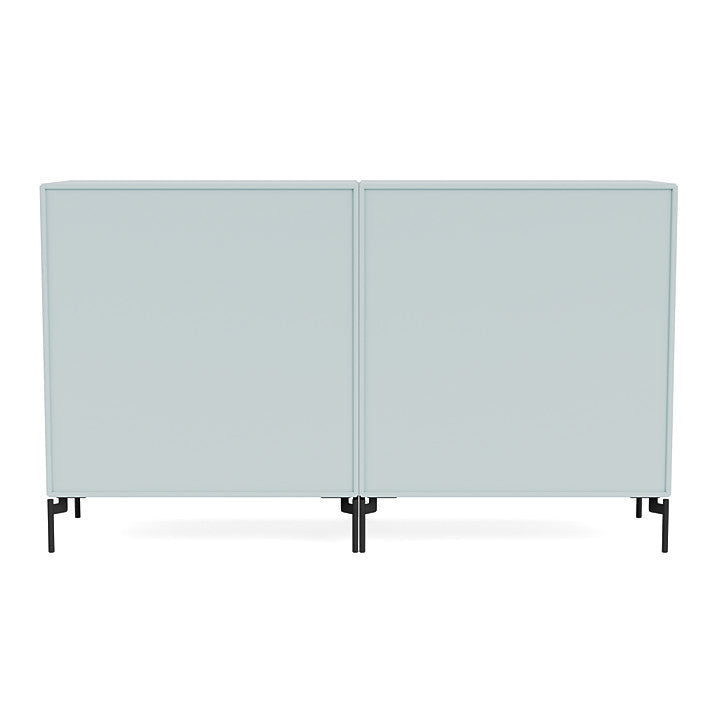 Sideboard di coppia del Montana con gambe, selce/nero