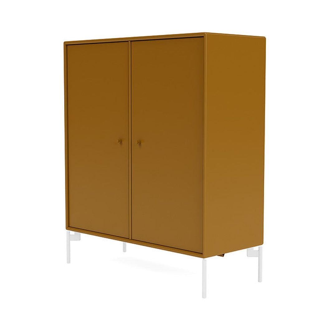 Montana Cover Cabinet With Legs, Amber/Snow White