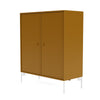 Montana Cover Cabinet With Legs, Amber/Snow White