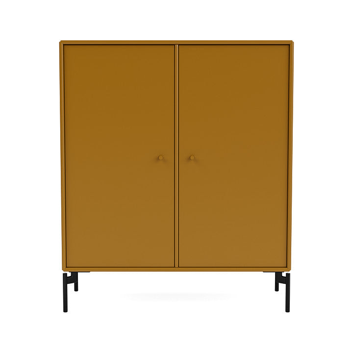 Montana Cover Cabinet With Legs, Amber/Black