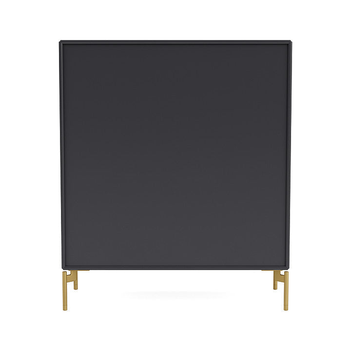 Montana Cover Cabinet With Legs, Anthracite/Brass