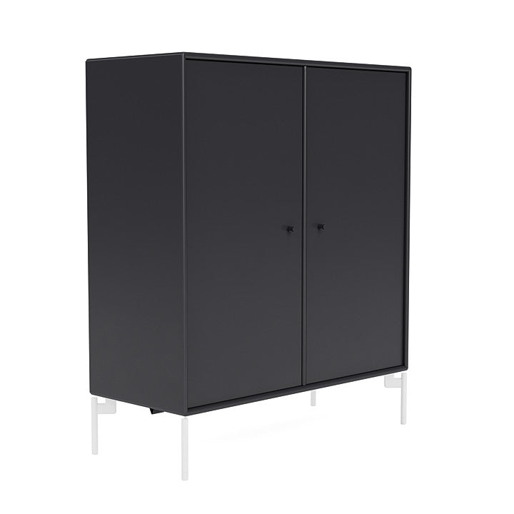 Montana Cover Cabinet With Legs, Anthracite/Snow White