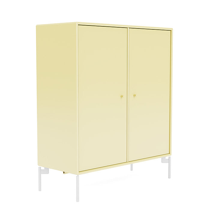 Montana Cover Cabinet With Legs, Camomile/Snow White
