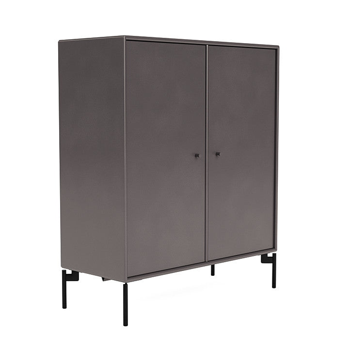 Montana Cover Cabinet With Legs, Coffee/Black