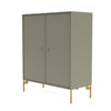 Montana Cover Cabinet With Legs, Fennel/Brass