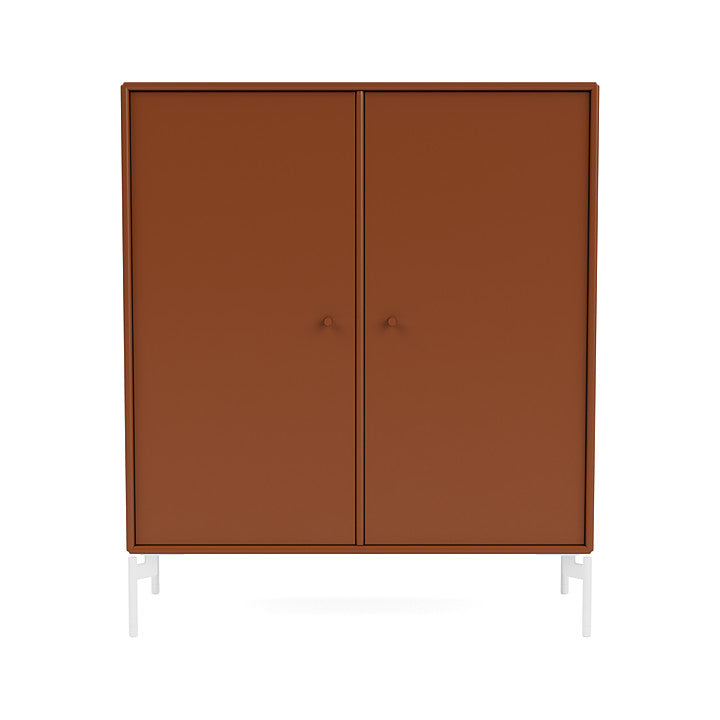 Montana Cover Cabinet With Legs, Hazelnut/Snow White