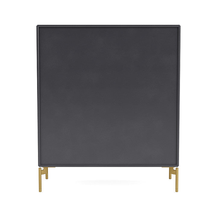 Montana Cover Cabinet mit Beinen, Carbon Black/Brass