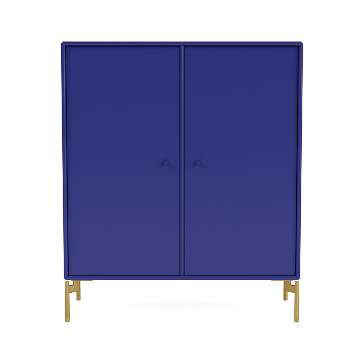 Montana Cover Cabinet met benen, Monarch Blue/Brass