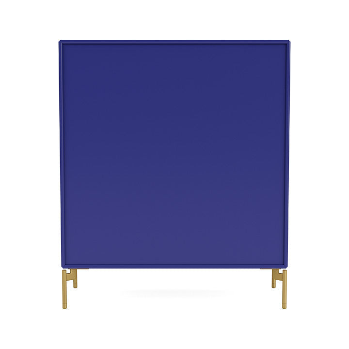 Montana Cover Cabinet With Legs, Monarch Blue/Brass