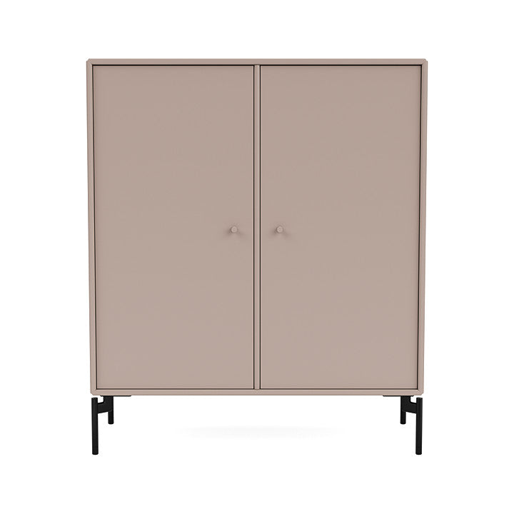 Montana Cover Cabinet With Legs, Mushroom Brown/Black