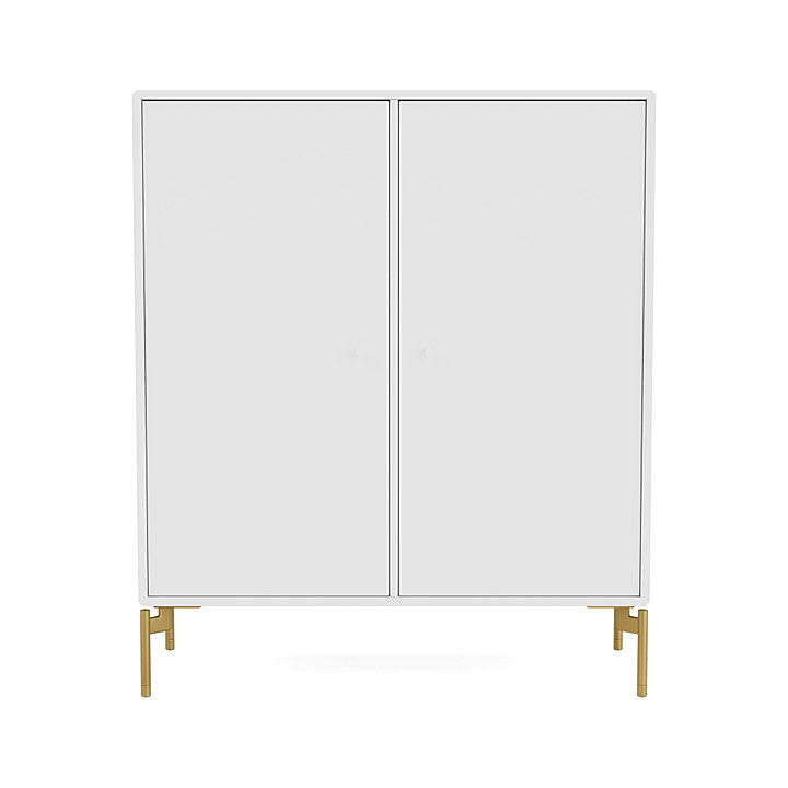 Montana Cover Cabinet With Legs, New White/Brass