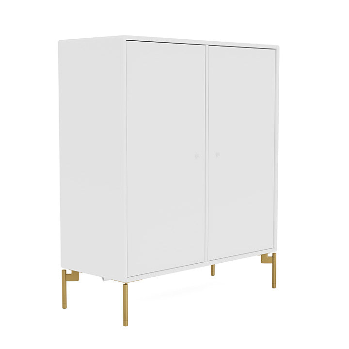 Montana Cover Cabinet With Legs, New White/Brass