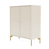 Montana Cover Cabinet With Legs, Oat/Brass