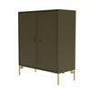 Montana Cover Cabinet With Legs, Oregano/Brass