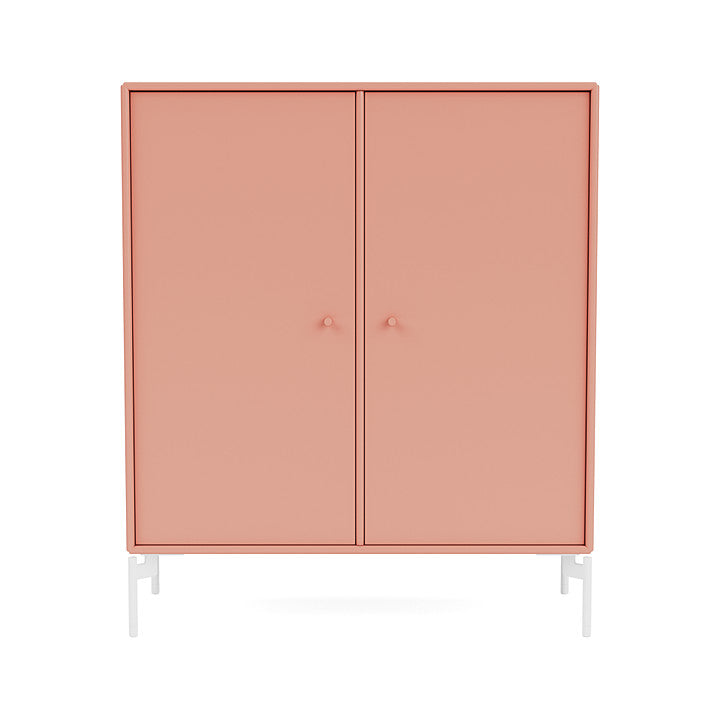 Montana Cover Cabinet With Legs, Rhubarb/Snow White