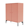 Montana Cover Cabinet With Legs, Rhubarb/Black