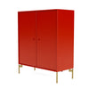 Montana Cover Cabinet With Legs, Rosehip/Brass