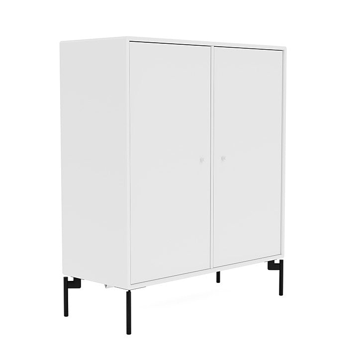 Montana Cover Cabinet With Legs, Snow White/Black