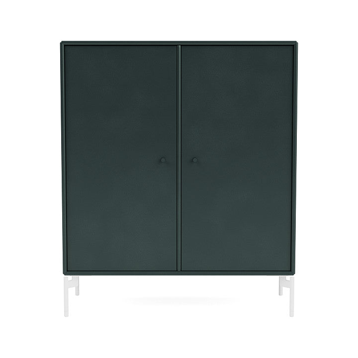 Montana Cover Cabinet With Legs, Black Jade/Snow White