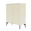 Montana Cover Cabinet With Legs, Vanilla/Black