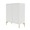 Montana Cover Cabinet With Legs, White/Brass