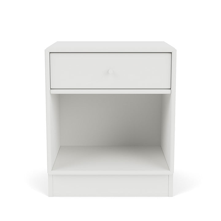 Montana Dream Nightstand avec du socle de 7 cm, blanc