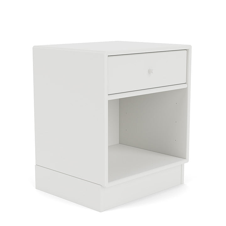 Montana Dream Nightstand avec du socle de 7 cm, blanc