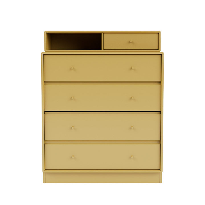 Montana Keep Chest Of Drawers With 7 Cm Plinth, Cumin Yellow